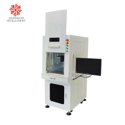 2KW Enclosed Laser Marking Machine , CNC Laser Engraving Machine Red Light